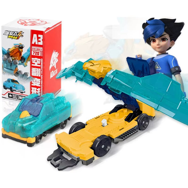 Screechers Wild Explosion Speed Fly Deformation Car Beast Attack Action Figures Capture Flips Transformation Children Toys