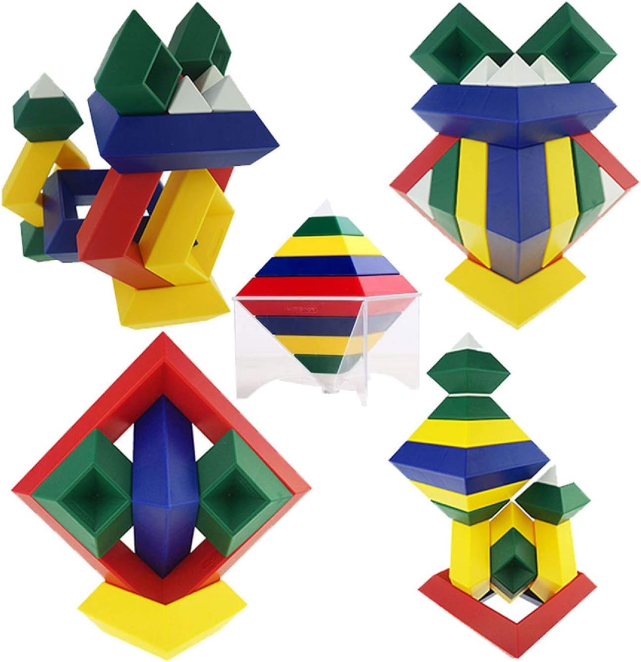 16PCS Pyramid Building Blocks – Brain Teaser Stacker